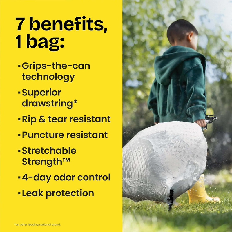 ForceFlex Tall Kitchen Drawstring Trash Bags Fragrance Free, (Package May Vary) gallery