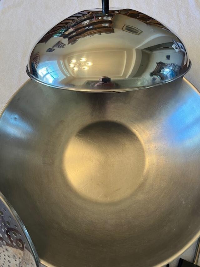 Vintage Farberware Model 303 Stainless Steel Electric Wok 14" w/Lid & Steamer! gallery
