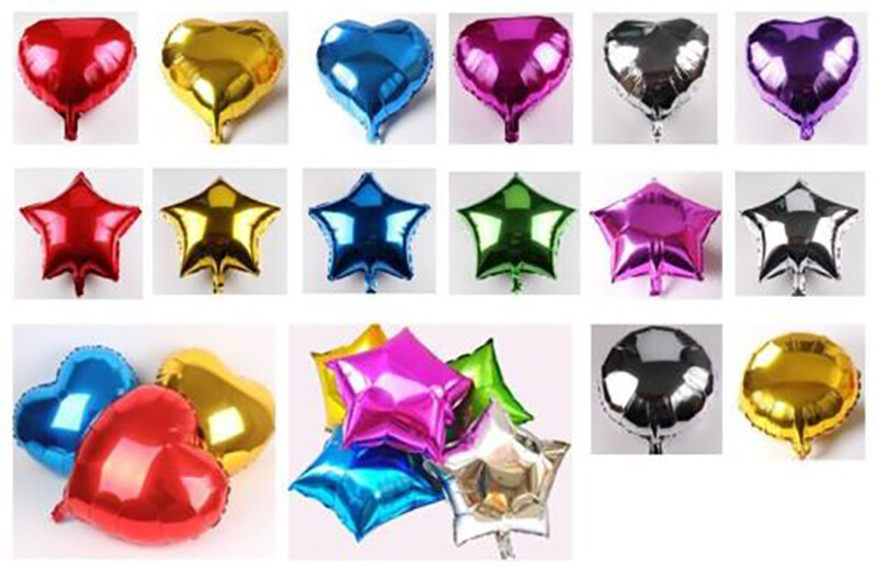 18" Foil Star Heart Round Balloons Wedding Party Festival Decor Baby Shower gallery