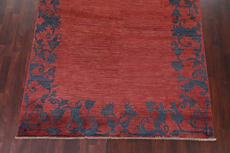 Bordered Gabbeh Kashkoli Hand-knotted Oriental Area Rug 7'x10' Wool Red Carpet gallery