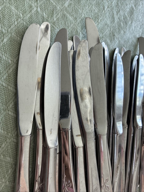 74 Oneida Community Stainless Flatware Knife Knives Lot Wedding Crafts Camp Chur gallery