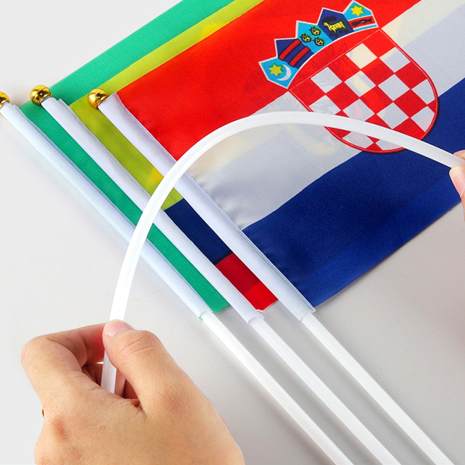 226 Different Countries International Stick Flag of the World Small Mini Hand... gallery