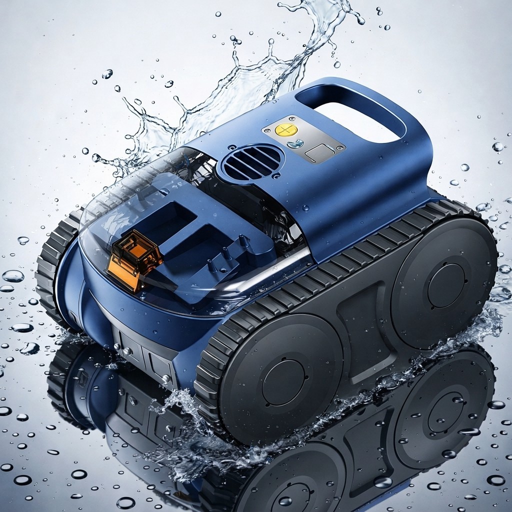 Robotic Pool Cleaner Robotic Pool Vacuum for Inground Pools Wall Climbing 180Min gallery