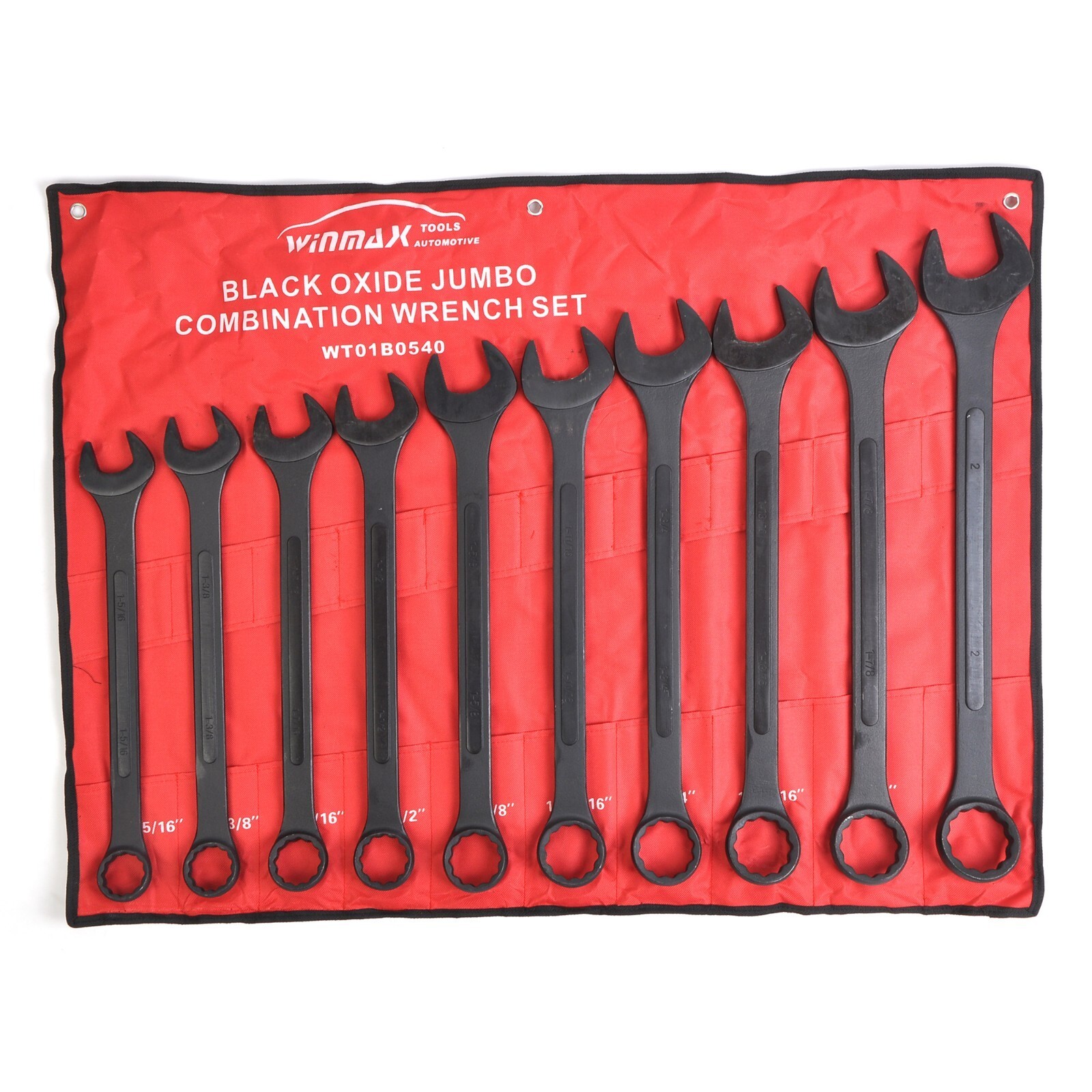 10 PIeces SAE Black-Oxide Jumbo Combo Wrench Set 1-5/16 Inch to 2 Inch Wrench gallery