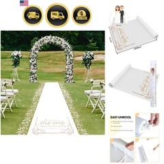 Thickened Aisle Runner for Wedding CeremonyFeet White Aisle Runner Walkway fo…