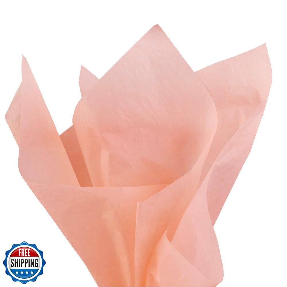 PMLAND 100 Sheets Peach Color Tissue Wrapping Paper Bulk 20 x 15 Inches for G gallery
