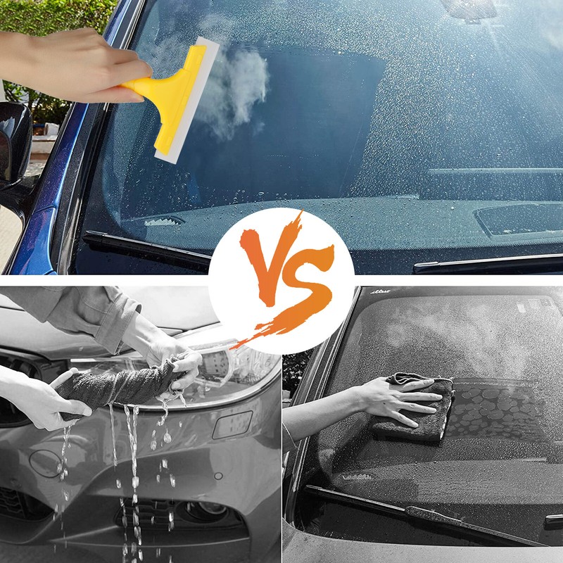 2X Window Squeegee Shower Cleaner Car Home Glass Wash Water Wiper Silicone Blade gallery