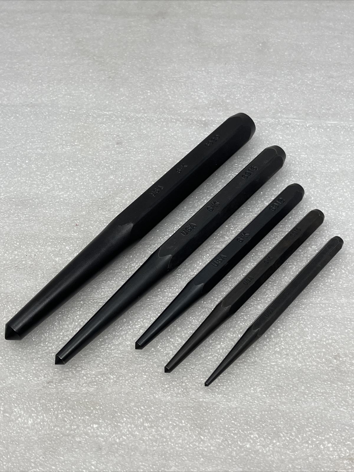 SK Hand Tools 6035 Center Punch Set, 5 Piece, 1/4, 5/16, 3/8, 1/2, 5/8, New, USA gallery