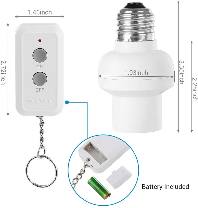 DEWENWILS Remote Control Lamp Socket Wireless Light Switch Kit E26/E27 Bulb Base gallery