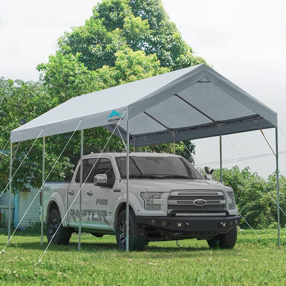 ADVANCE OUTDOOR 12x20 Adjustable Carport Shelter Storage Canopy Boat Cover Shed gallery