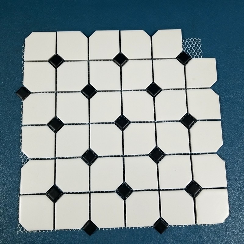 4 Sheets ONLY Octagon + Dot Tile Sheets 11.75" Square Ceramic Matte For Crafts gallery