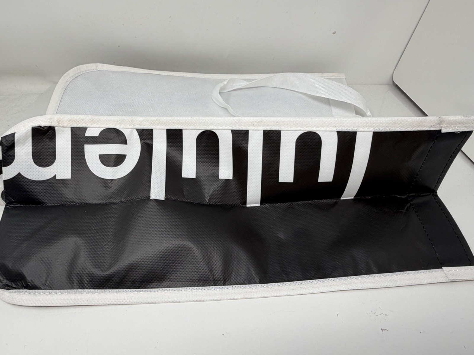 Lululemon Reusable Shopping Gift Bag Yoga Tote White 14"x16"X6" gallery