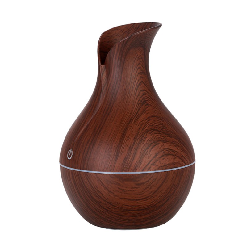 Essential Oil Diffuser Humidifier Aromatherapy Walnut Wood Grain Vase Aroma LED gallery