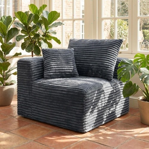 Grey courtyard modular compressed sofa - suitable for living room and bedroom gallery