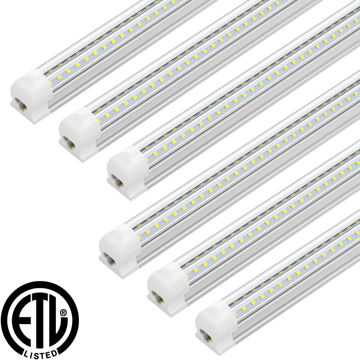 8FT LED Garage Lights T8 72W LED Shop Light Fixtures 6500K V Shape Ceiling Lamps gallery