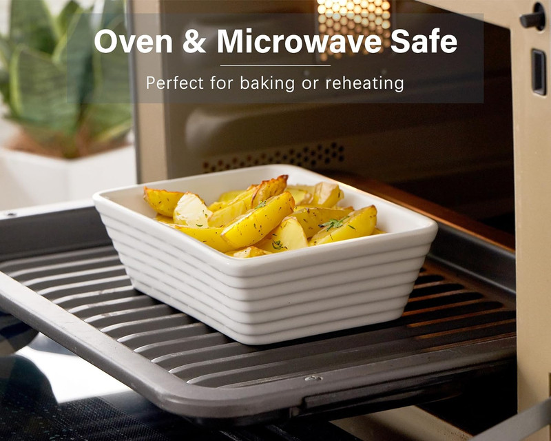 Small Baking Dish, Rectangle Ceramic Baking Dish for Oven, Individual Casserole gallery