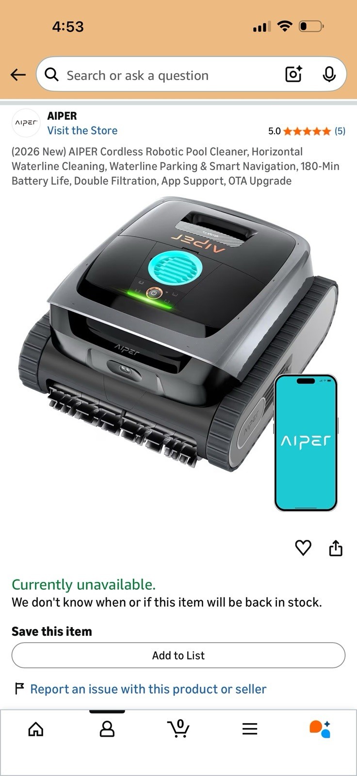 AIPER Scuba S3 Cordless Robotic Pool Cleaner 180 min battery life 2026 NEW gallery