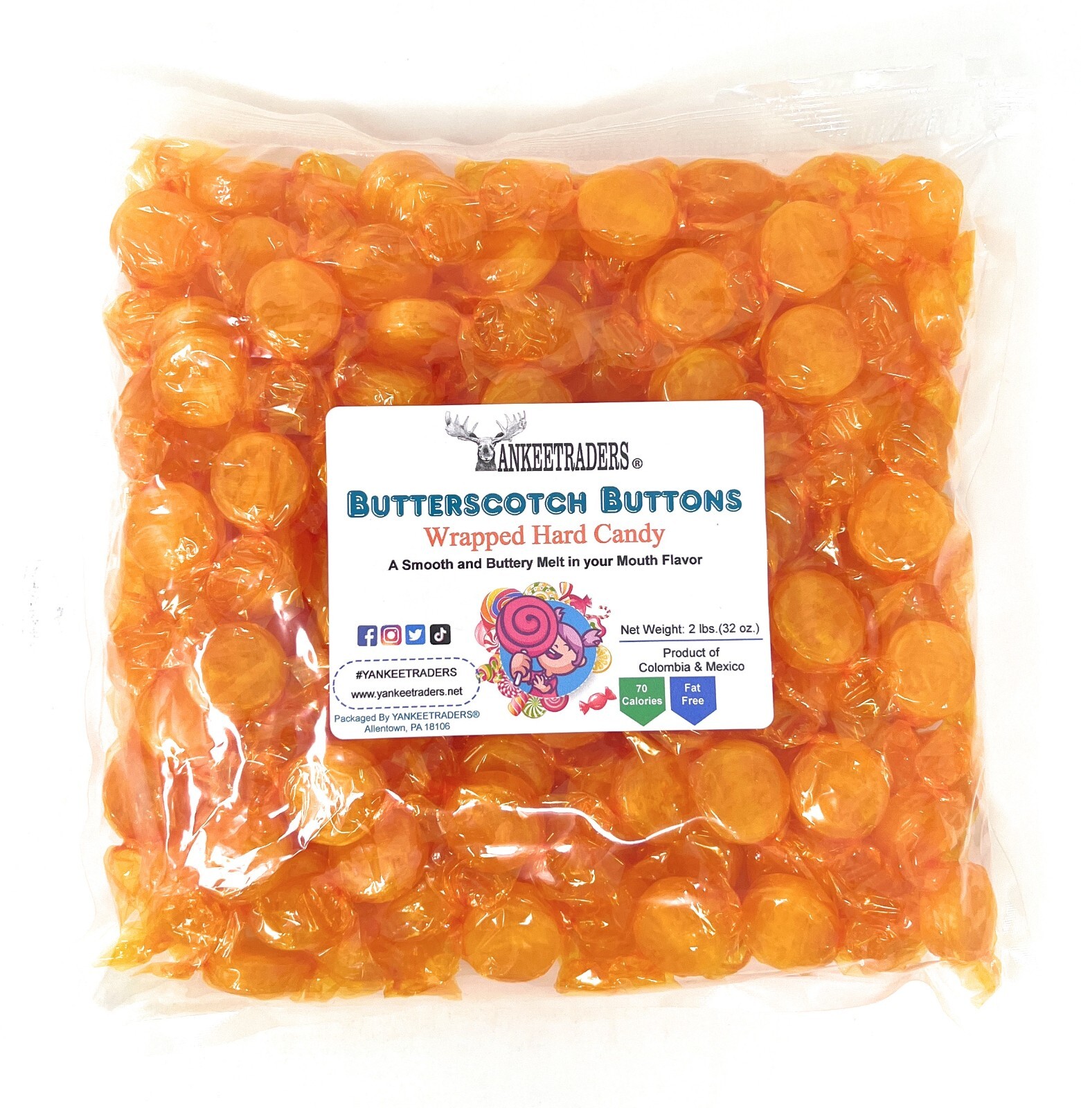 Butterscotch Discs Hard Candy(Various Sizes)~ YANKEETRADERS® ~FREE SHIPPING gallery