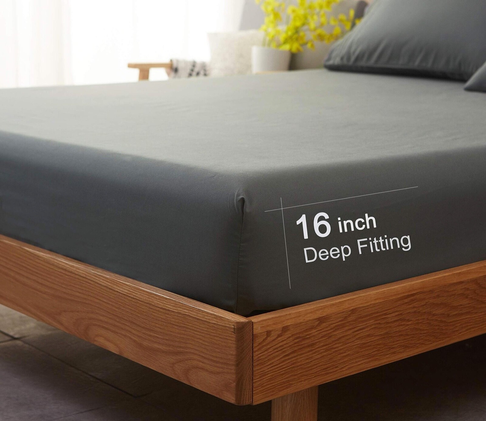Split Flex Top King Bottom Fitted Sheet Only Sleep Number Mattress 1800 Threads gallery