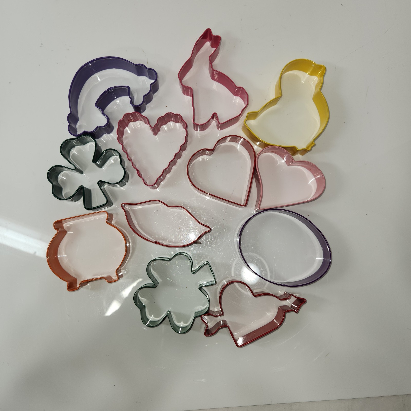 Colorful Metal Cookie Cutter Set 12 Pieces Fall Winter Spring Summer Holiday HD gallery