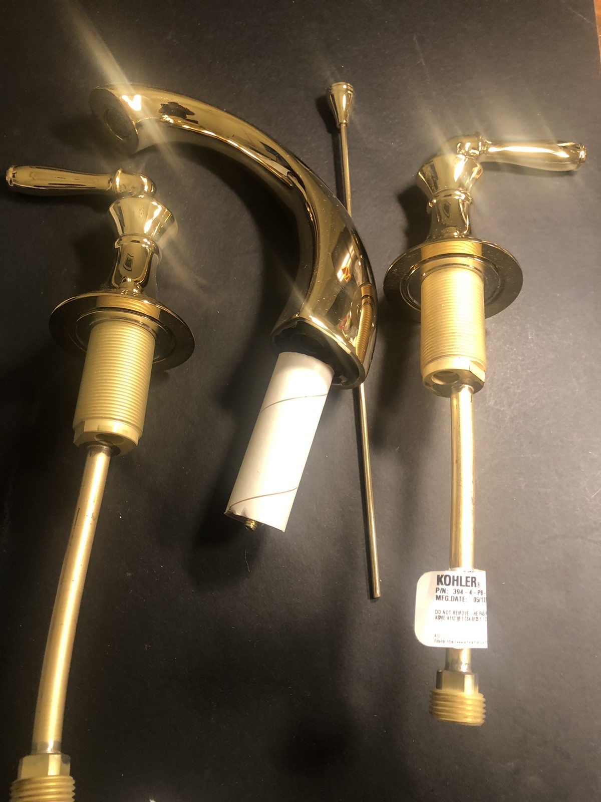KOHLER 394-4-PB DEVONSHIRE WIDE SPREAD BATHROOM SINK FAUCET POLISHED BRASS gallery