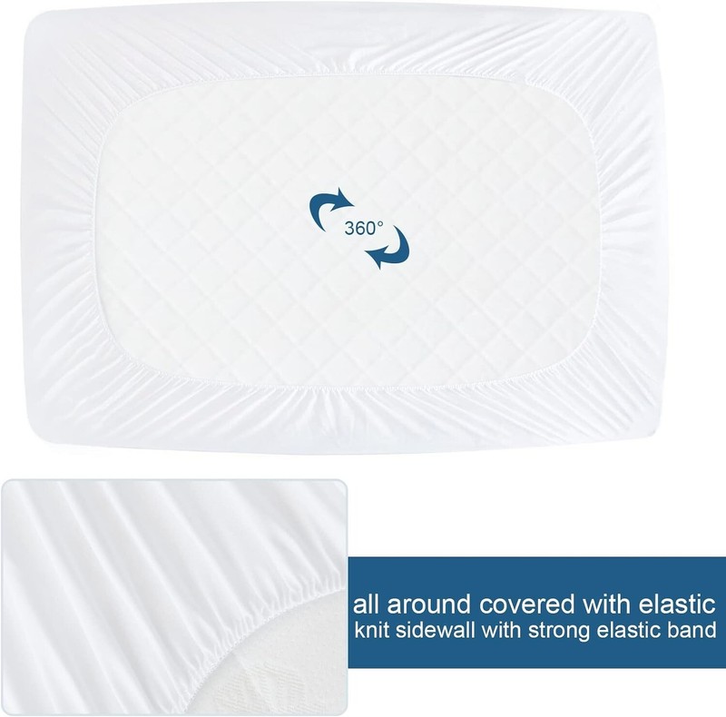 Terry Split King Mattress Protector Pad Cover for Adjustable Bed Fitted up-14'' gallery