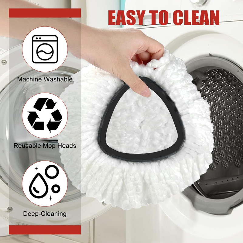 Mop Head Replacement, 3 Pack Spin Mop Refill Replace Head Compatible with O Ceda gallery