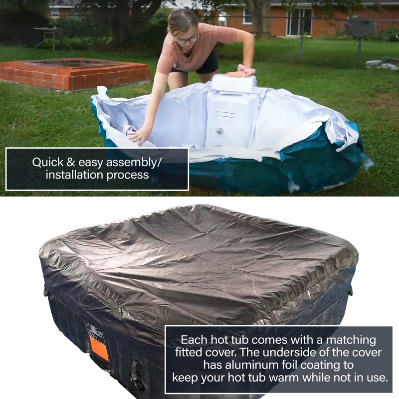 ALEKO Inflatable Improved Version 6 Prs Hot Tub 265 Gallon Up to 130 Bubble Jets gallery