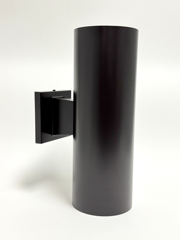 Progress Lighting P5675-20 14" Cylinder Outdoor Wall Light Fixture Bronze 120V gallery