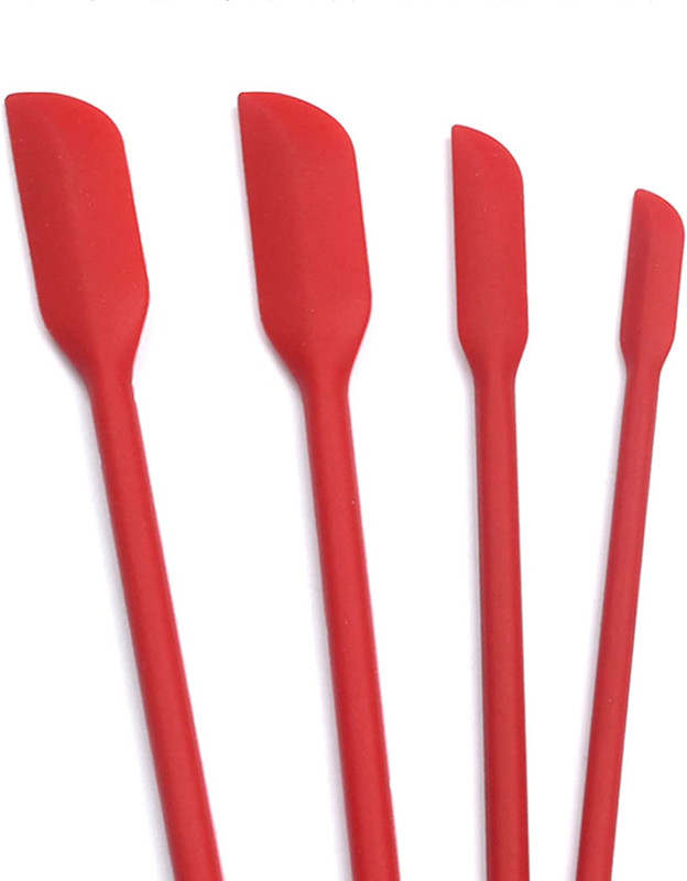 Silicone Spatula Set 4pcs Mini Flexible Scraper Tools for Jar Kitchen Makeup gallery