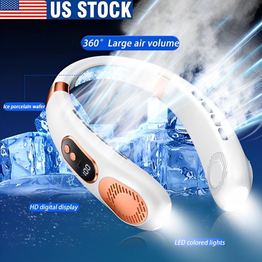 Portable Hanging Neck Fan Cooling Air Cooler Little Electric Air Conditioner USB gallery