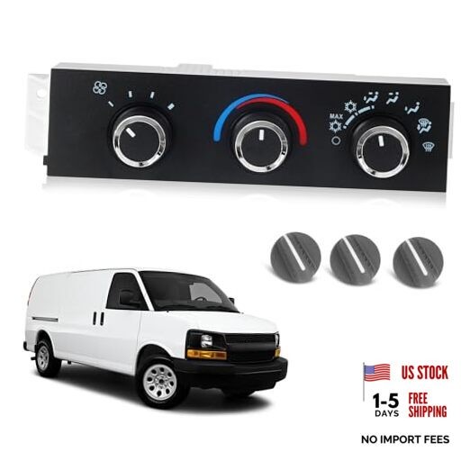 Front Climate Control Module Compatible with 1996-2020 Chevy Express 1500 2500