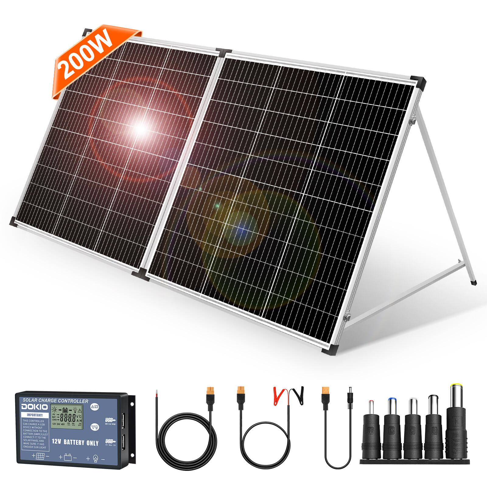 Portable 200W Solar Panel, Foldable & Rigid for Boat, RV, and Emergency Power gallery