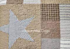 DESERT STAR 3pc Queen QUILT SET : PRIMITIVE FARMHOUSE COUNTRY BROWN CABIN PLAID