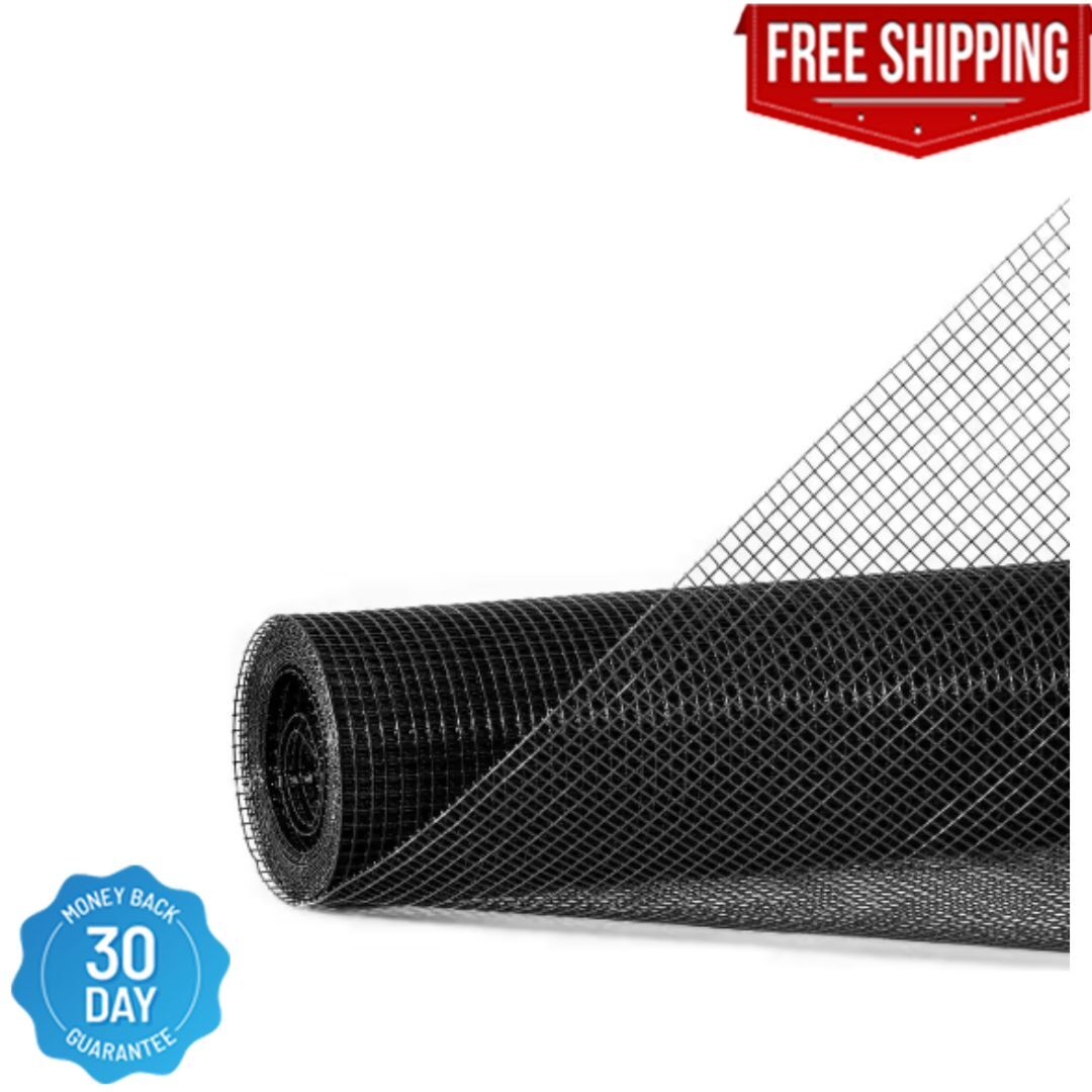 Fencer Wire Hardware Cloth 1/4in Mesh 4x25ft Black Vinyl Coated Fence Roll 23ga gallery