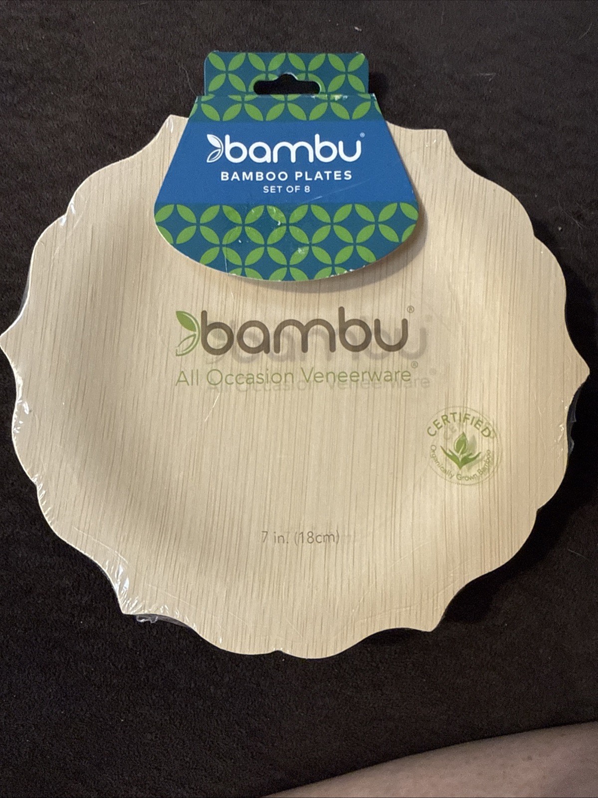 Bambu 7 Inch All Occasion Veneerware Fancy Bambo Plates NWT gallery