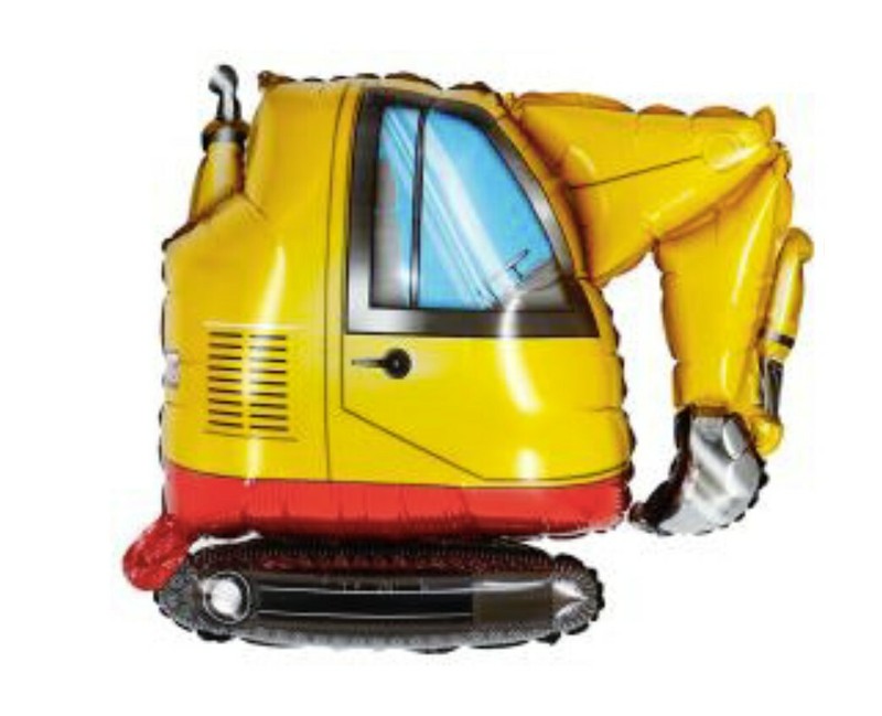 5pcs Set Large Digger Construction Foil Balloon Birthday Party Decoration JCB gallery