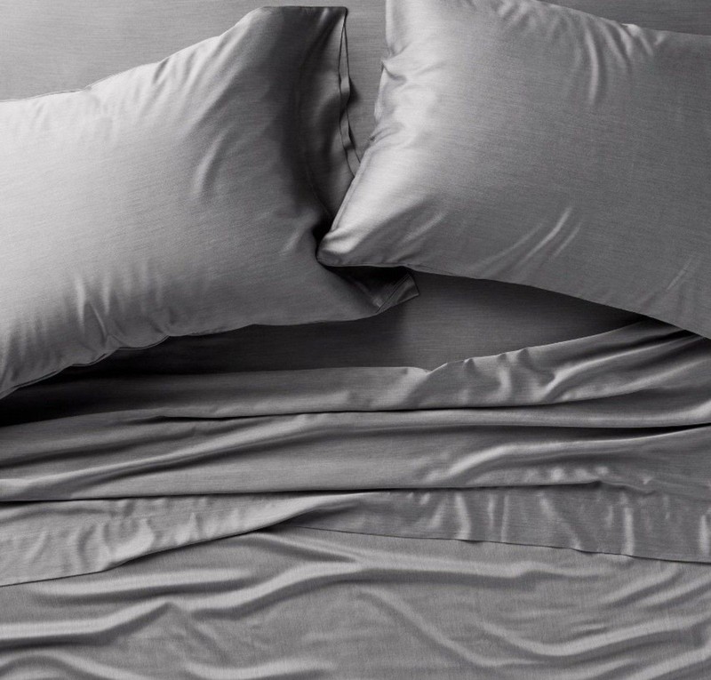 King 400 Thread Count Rayon from Bamboo Sheet Set Dark Gray - NEW gallery