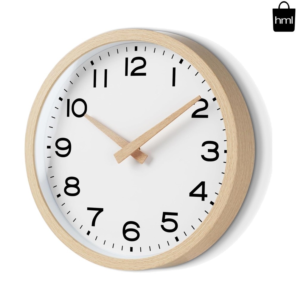 Large 14-Inch Decorative Wall Clock: Non-Ticking Modern Design for All Rooms