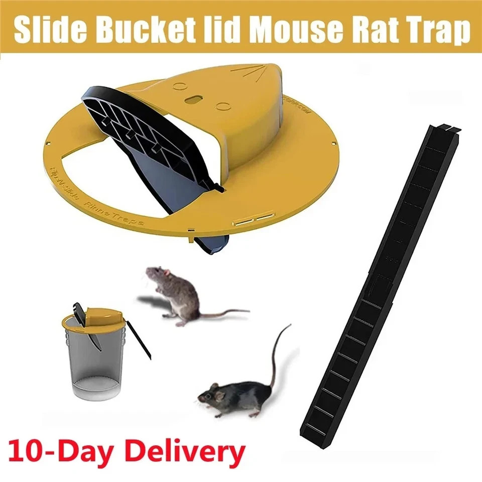 Mouse Rat Trap Flip & Slide Mouse Trap Bucket Catcher Mousetrap Slide Bucket Lid gallery