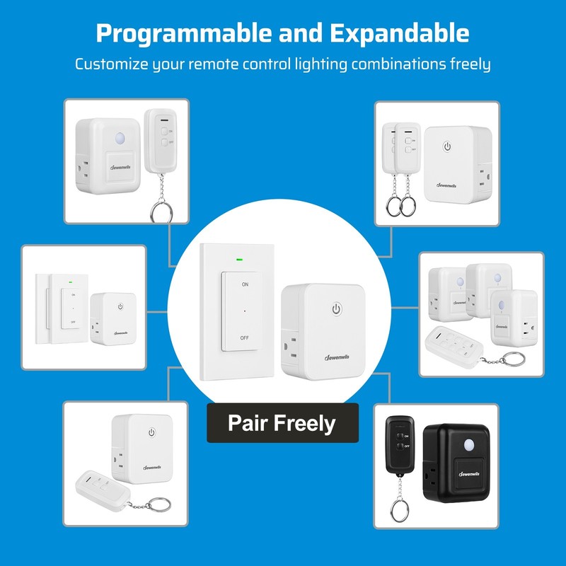 DEWENWILS Remote Control Outlet, Wireless Light Switch Compact Design, Programma gallery