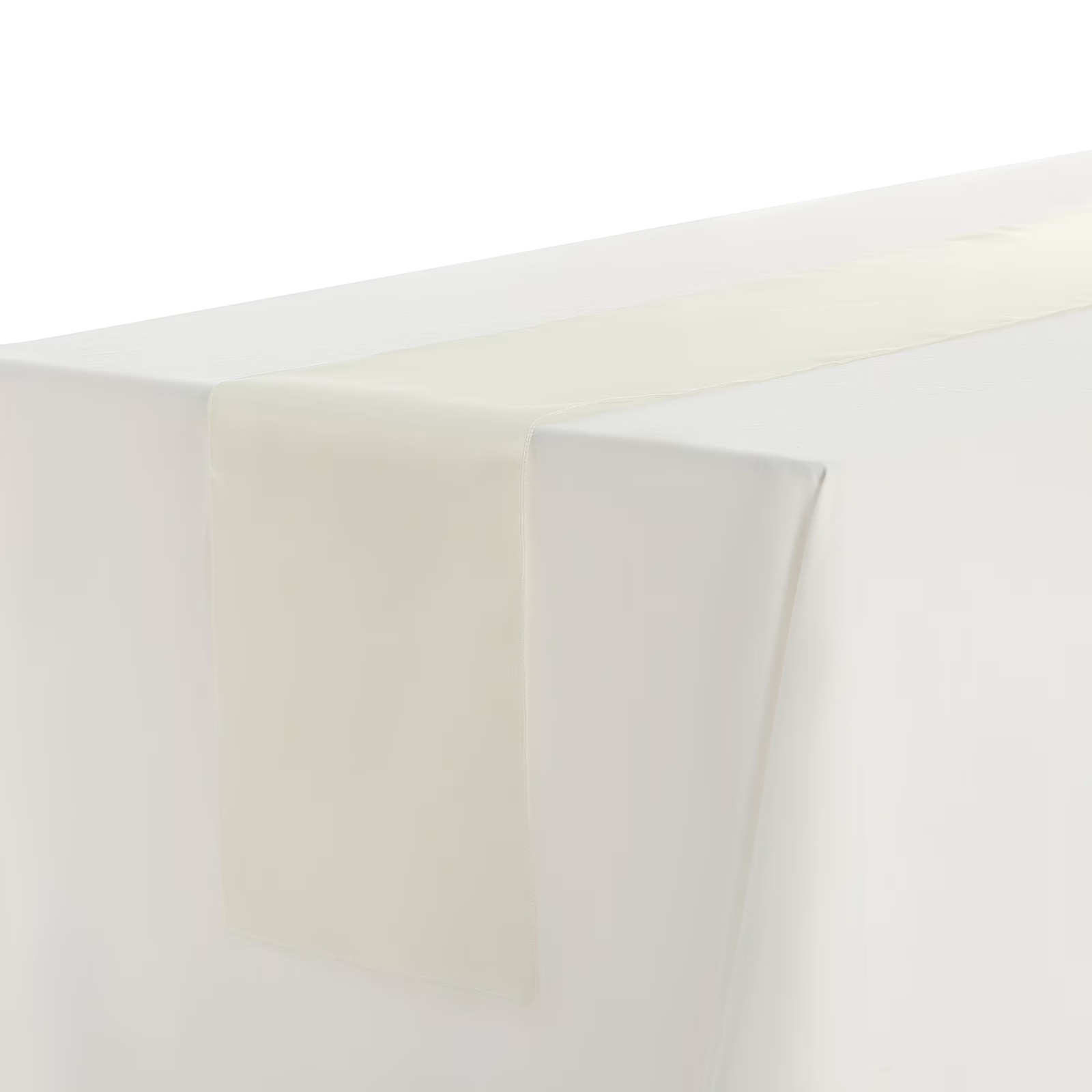 Satin Silk Polyester Table Runners for Wedding, Beige gallery