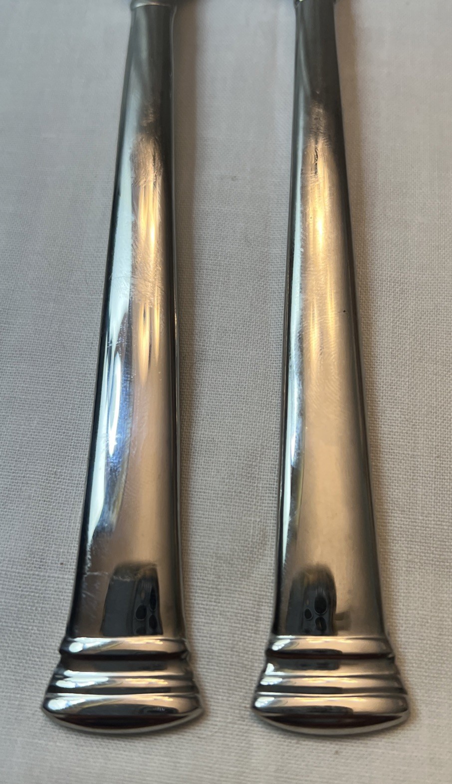 2 Lenox Eternal Glossy Stainless Dinner Forks Korea 8” gallery