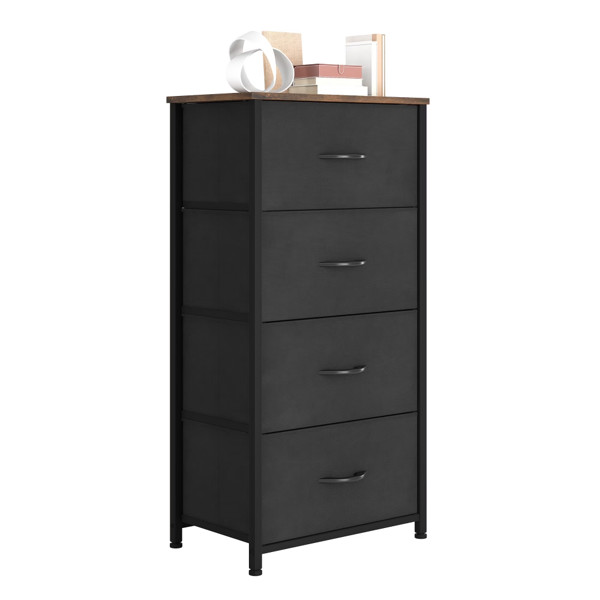 4-Drawer Storage Dresser Metal Frame Chest of Drawers Bedroom Organizer gallery