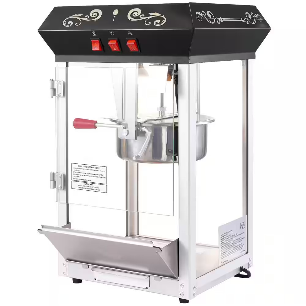 Popcorn Maker, 850 W Popcorn Popper Machine, 8 Oz. Kettle Makes 48-Cups per Batc gallery