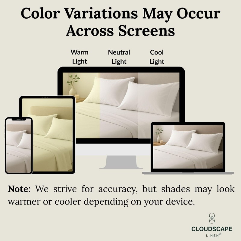 CLOUDSCAPE 100% Egyptian Cotton Sheets Queen Size, 4 Piece Queen Sheet Set De... gallery
