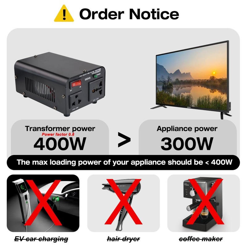 High-Quality 500W Step Up/Down Voltage Transformer Converter** gallery