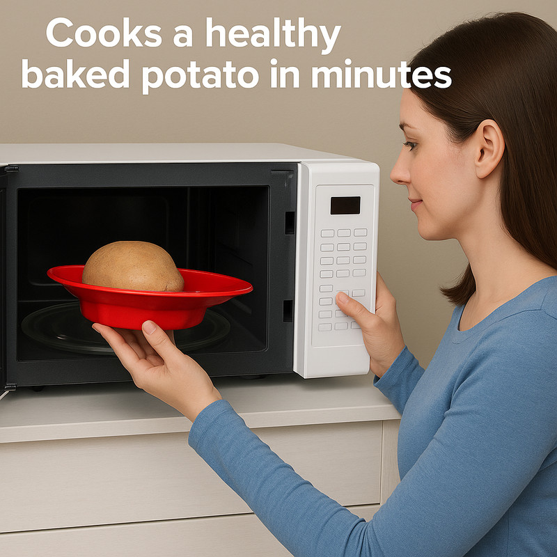 Dependable Industries 3 Pack Microwave Baked Potato Cooker BPA Free Plastic gallery