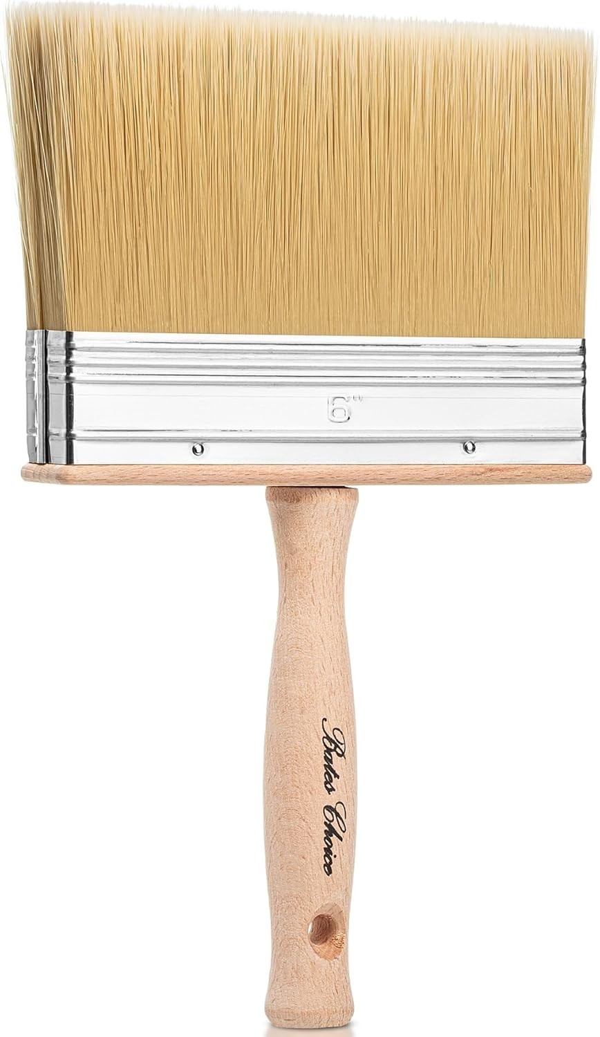 6 Inch Deck Stain Brush, Wooden Handle, Acrylic, Synthetic Bristle, High-Quality gallery