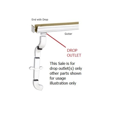 2x3 or 3x4 Aluminum Rectangular flat bottom Gutter Drop Outlet(s) gallery